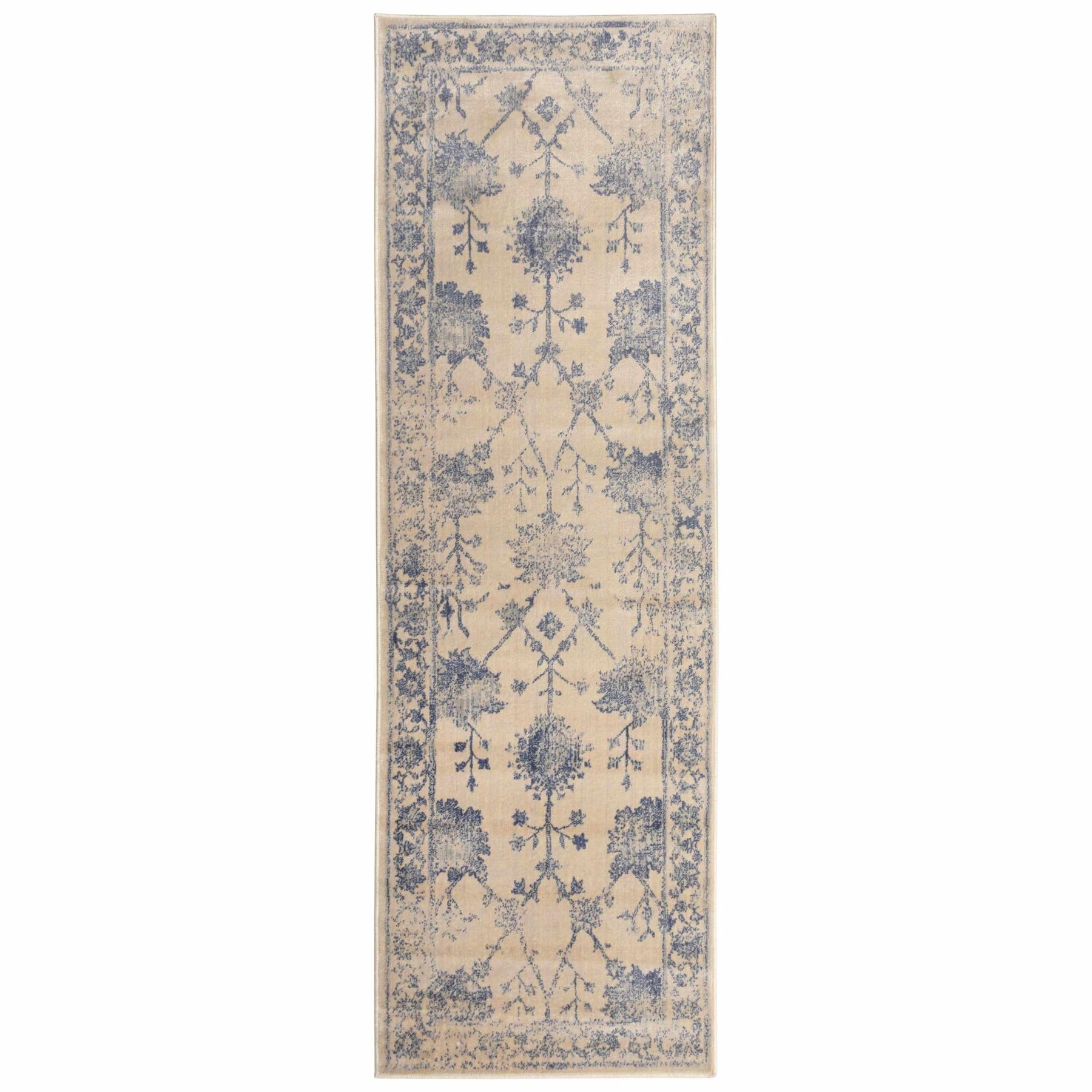 Larkspur Distressed Floral Area Rug-Rugs by Superior-Home City Inc