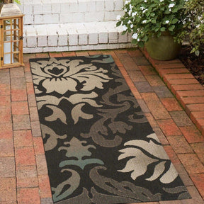  Floral Damask Indoor Outdoor Rugs Large Area Rug