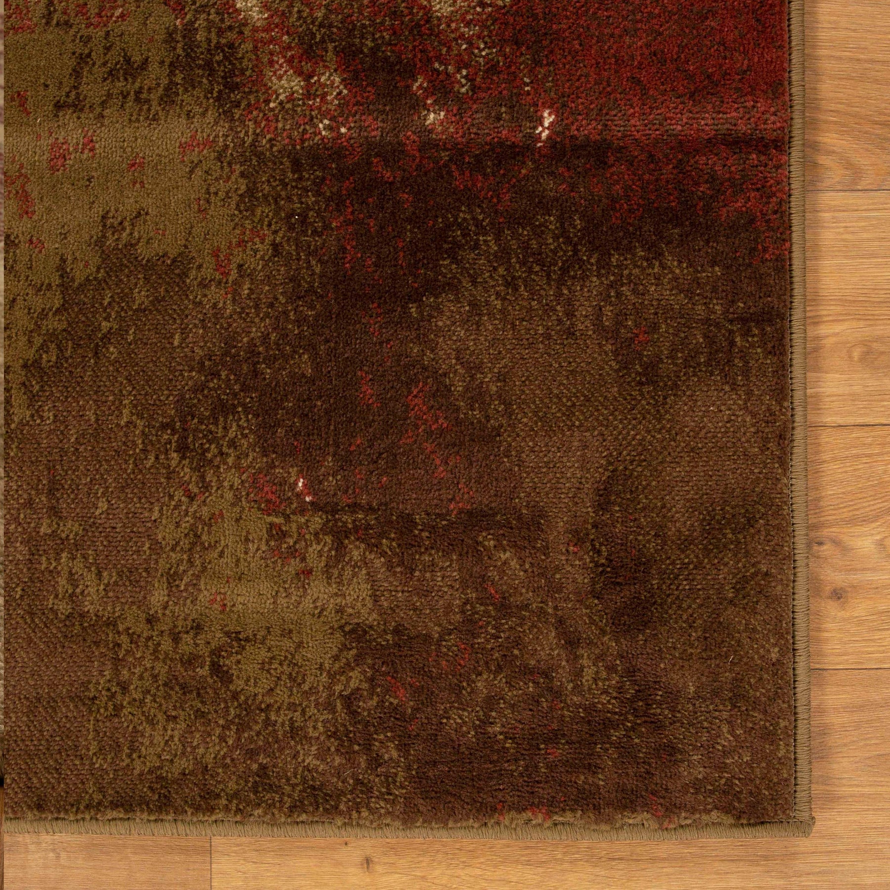 Eclectic Multi-Tone Abstract Rug or Runner - Maroon
