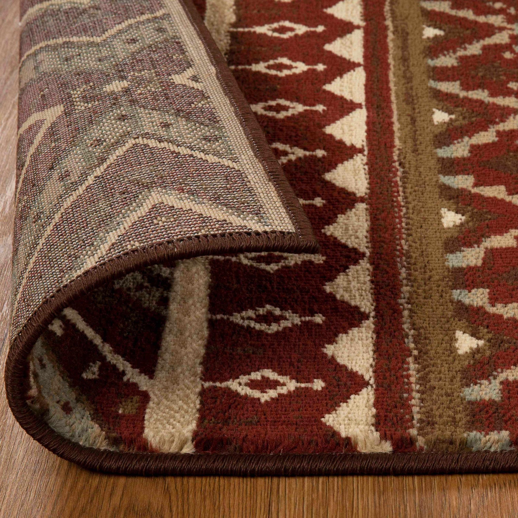 Southwestern Rustic Medallion Power-Loomed  Indoor Area Rug or Runner-Home & Garden by Superior-Home City Inc - Maroon