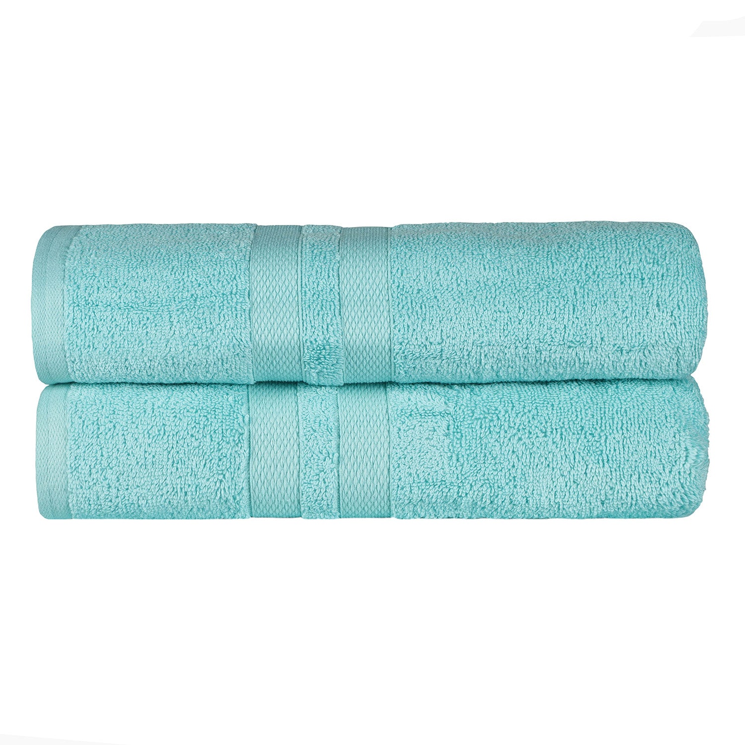 Superior Ultra Soft Cotton Absorbent Solid Bath Sheet (Set of 2) -  Cyan