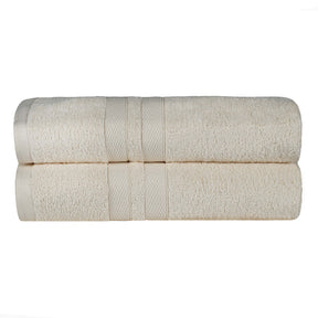 Superior Ultra Soft Cotton Absorbent Solid Bath Sheet (Set of 2) -  CReam