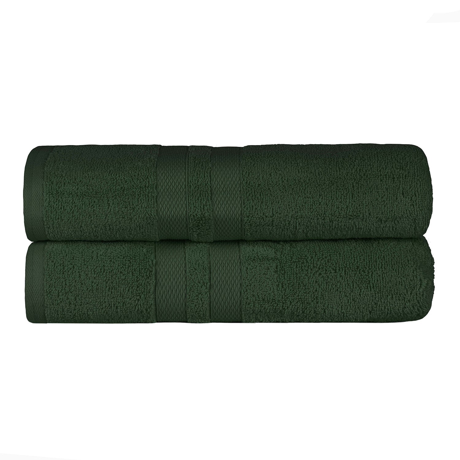 Superior Ultra Soft Cotton Absorbent Solid Bath Sheet (Set of 2) -  Forest Green