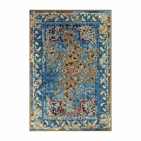 Superior Angeles Overdyed Non-Slip Indoor Area Rug or Runner -  Blue