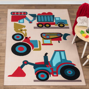  Superior Country Trucking Non-Slip Kids Indoor Washable Area Rug