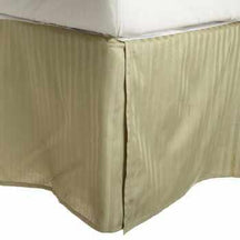 300-Thread Count Egyptian Cotton 15" Drop Striped Bed Skirt - Sage