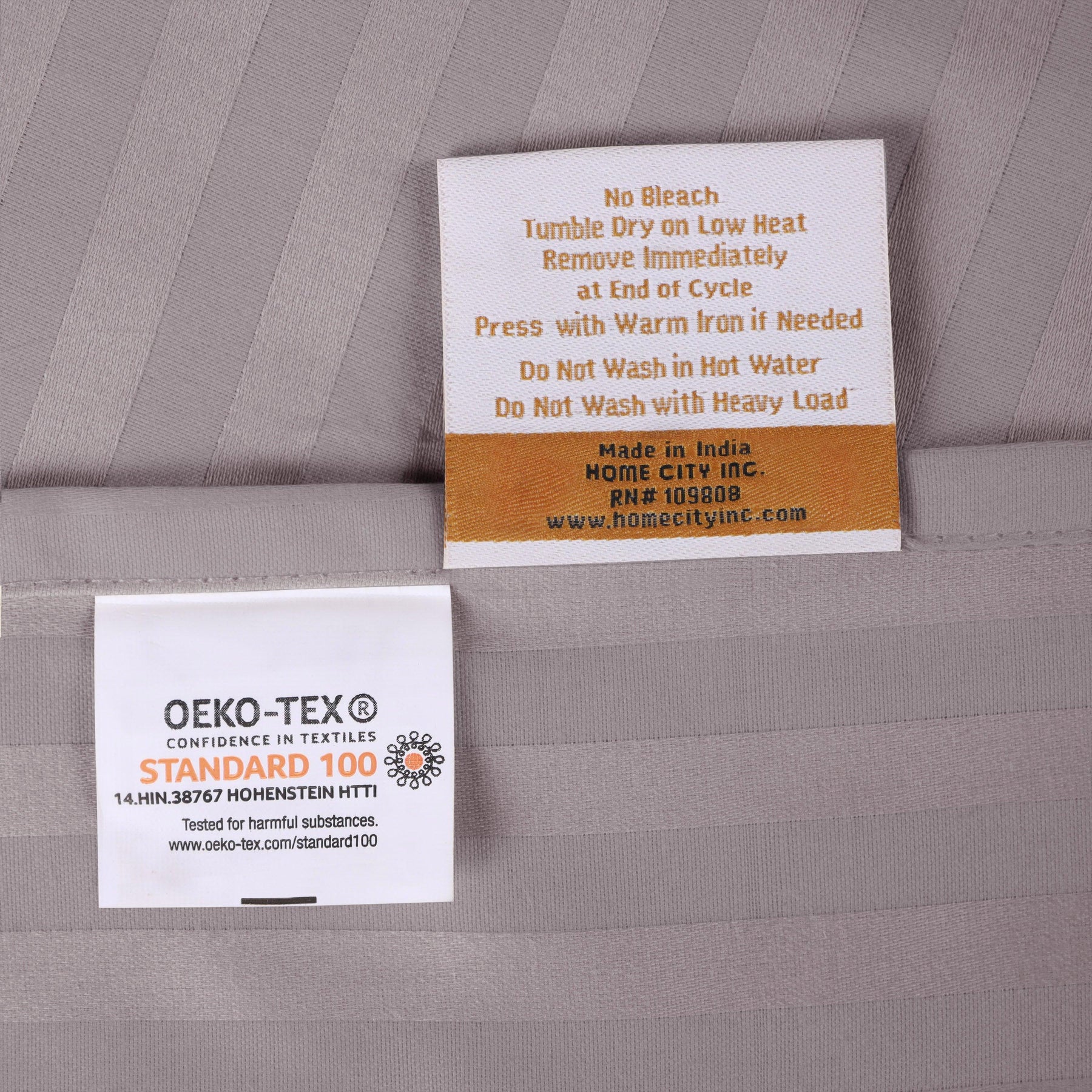 Superior 300 Thread Count Premium Egyptian Cotton Stripe Sheet Set - Grey