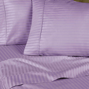 Superior 300 Thread-Count Premium Egyptian Cotton Stripe Sheet Set - Lavender