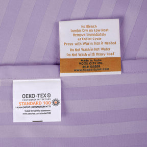 Superior 300 Thread Count Premium Egyptian Cotton Stripe Sheet Set - Lavender