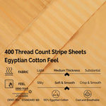 400 Thread Count Egyptian Cotton Striped Deep Pocket Sheet Set - Egyptian Cotton Sheet Set by Superior