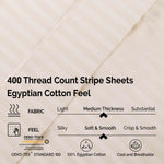 400 Thread Count Egyptian Cotton Striped Deep Pocket Sheet Set - Egyptian Cotton Sheet Set by Superior