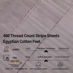 400 Thread Count Egyptian Cotton Striped Deep Pocket Sheet Set - Egyptian Cotton Sheet Set by Superior