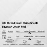400 Thread Count Egyptian Cotton Striped Deep Pocket Sheet Set - Egyptian Cotton Sheet Set by Superior