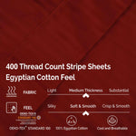400 Thread Count Egyptian Cotton Striped Deep Pocket Sheet Set - Egyptian Cotton Sheet Set by Superior