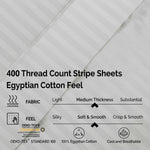 400 Thread Count Egyptian Cotton Striped Deep Pocket Sheet Set - Egyptian Cotton Sheet Set by Superior