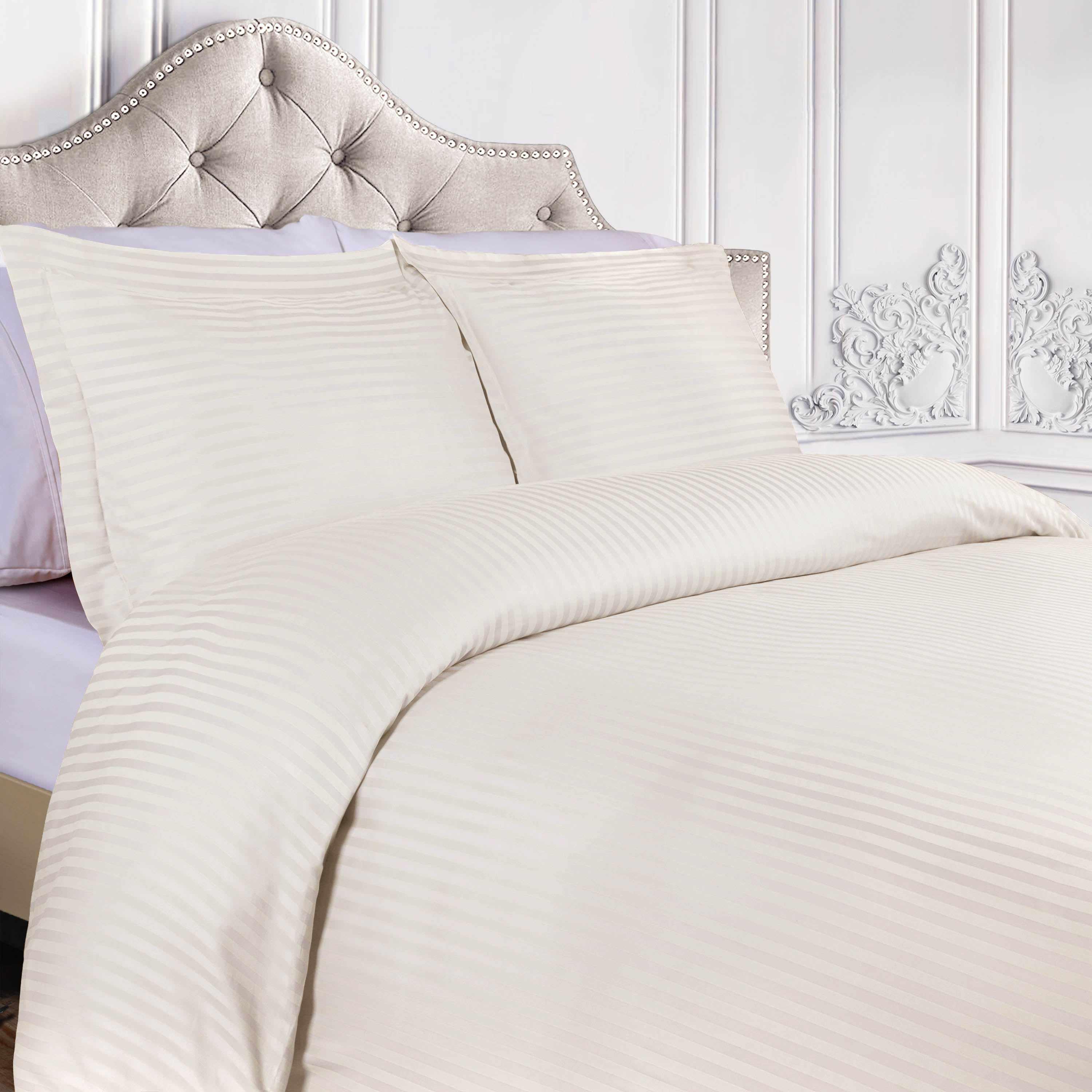 400 Thread Count Lightweight Stripe Egyptian Cotton Duvet Cover Set - Egyptian Cotton Duvet Cover Set by Superior Brand