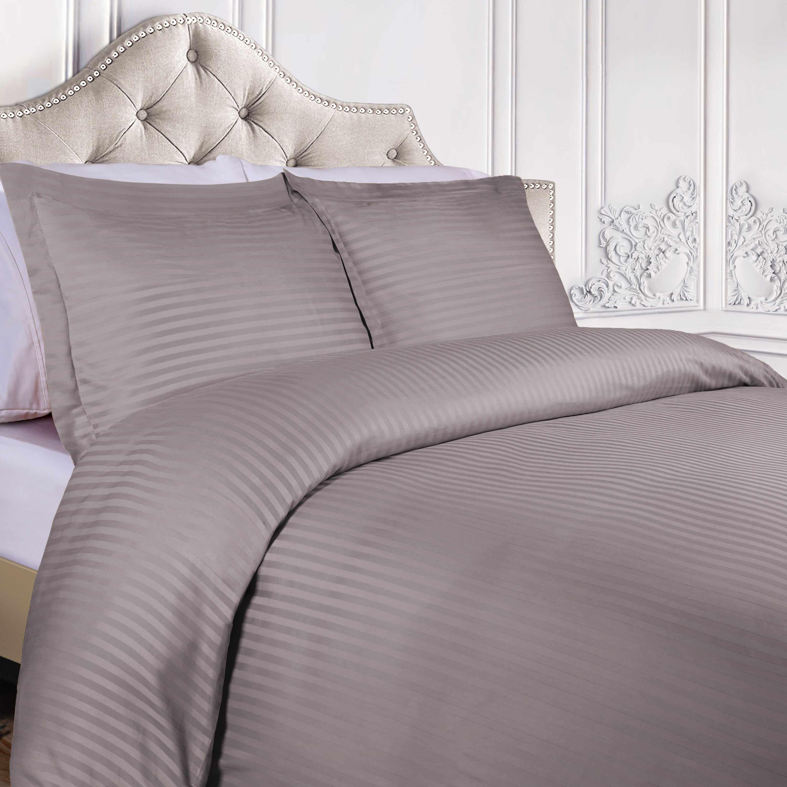 400 Thread Count Lightweight Stripe Egyptian Cotton Duvet Cover Set - Egyptian Cotton Duvet Cover Set by Superior Brand