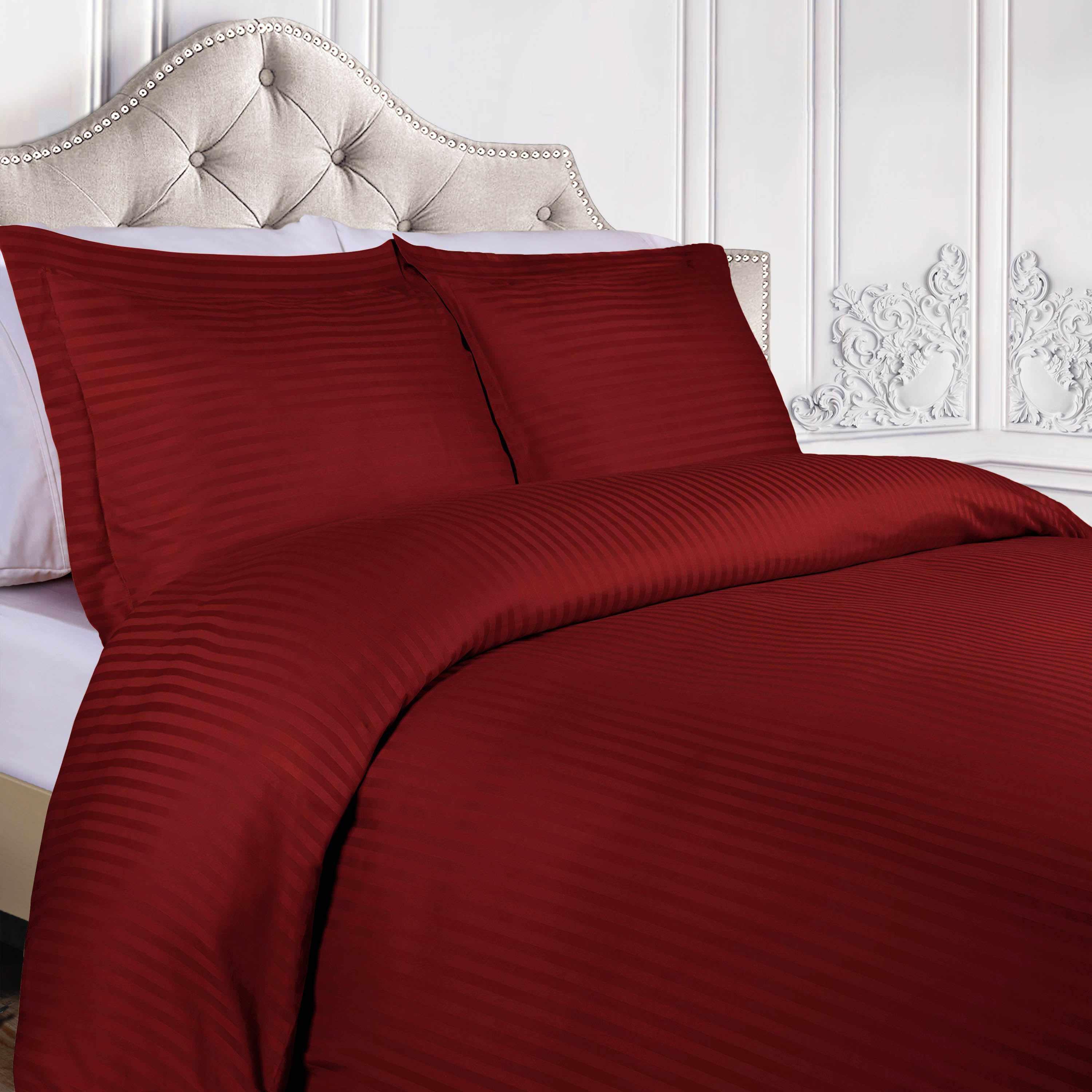 400 Thread Count Lightweight Stripe Egyptian Cotton Duvet Cover Set - Egyptian Cotton Duvet Cover Set by Superior Brand