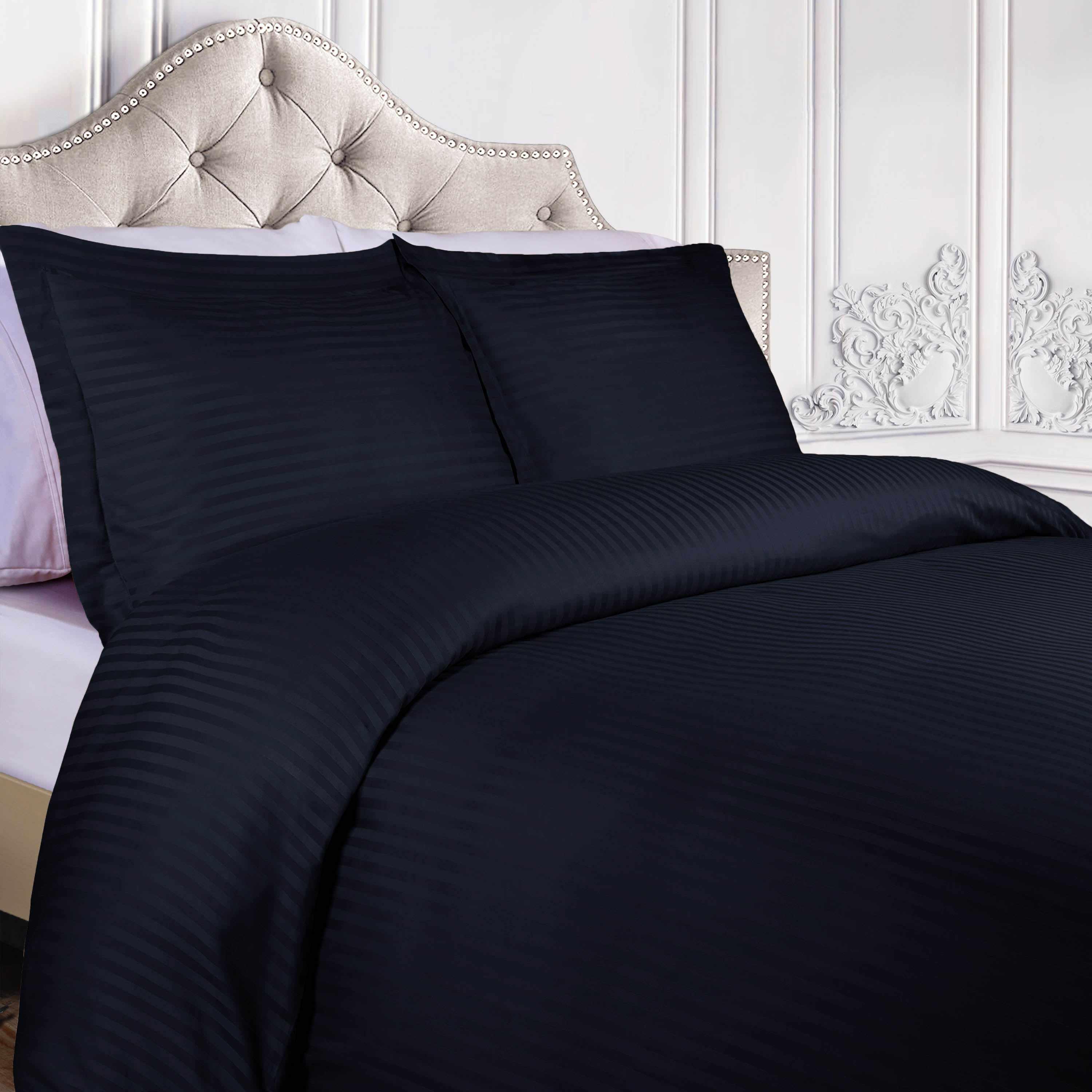 400 Thread Count Lightweight Stripe Egyptian Cotton Duvet Cover Set - Egyptian Cotton Duvet Cover Set by Superior Brand