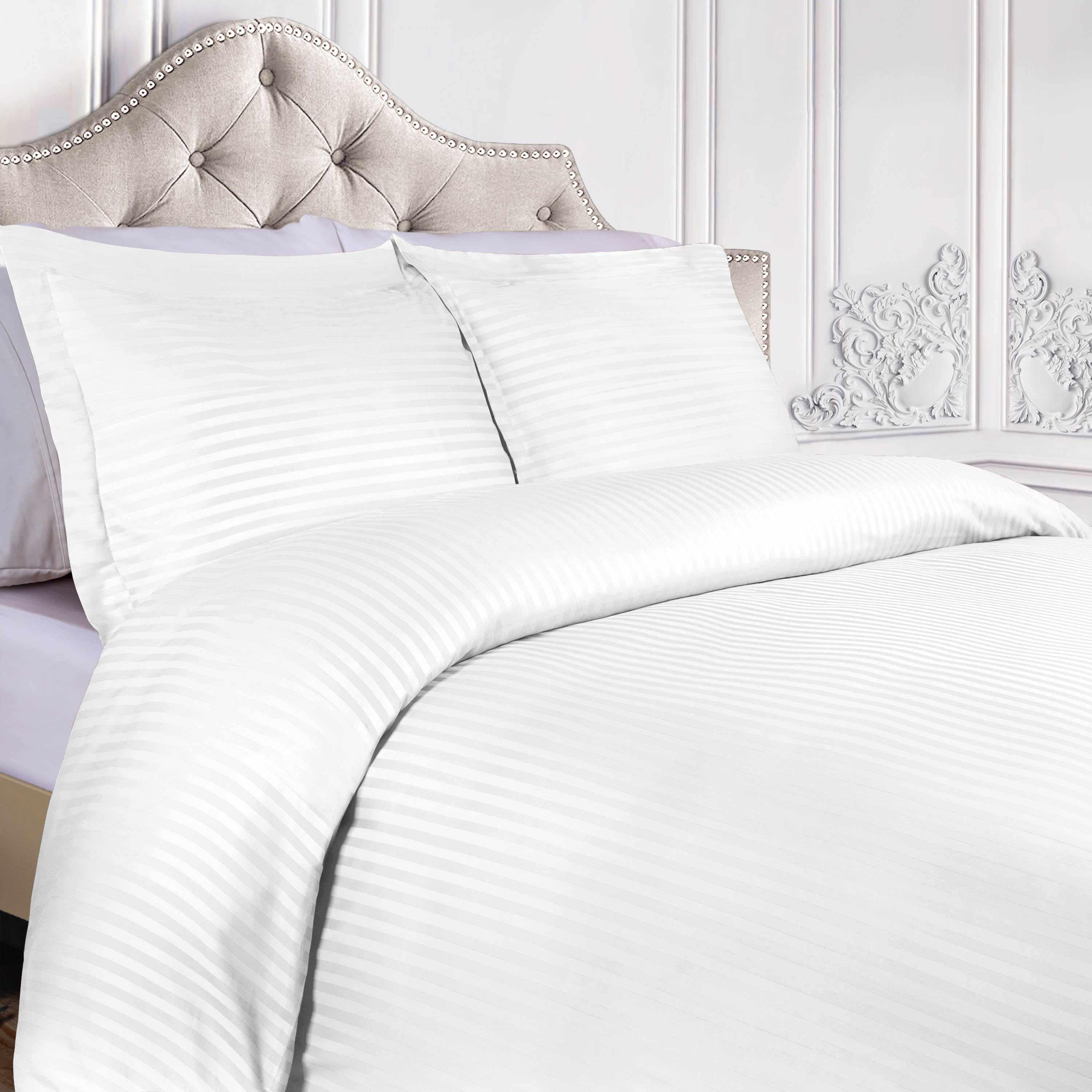 400 Thread Count Lightweight Stripe Egyptian Cotton Duvet Cover Set - Egyptian Cotton Duvet Cover Set by Superior Brand