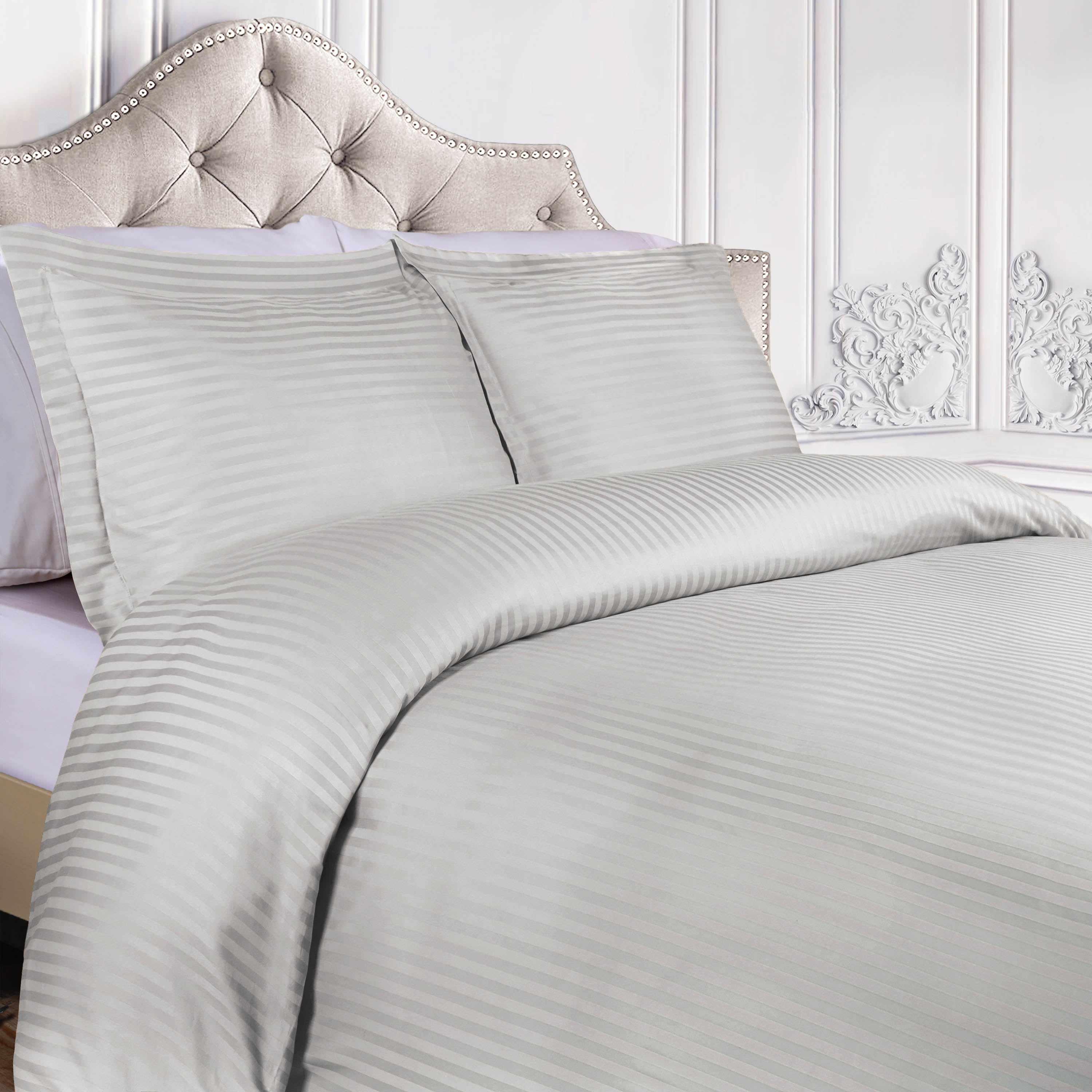 400 Thread Count Lightweight Stripe Egyptian Cotton Duvet Cover Set - Egyptian Cotton Duvet Cover Set by Superior Brand
