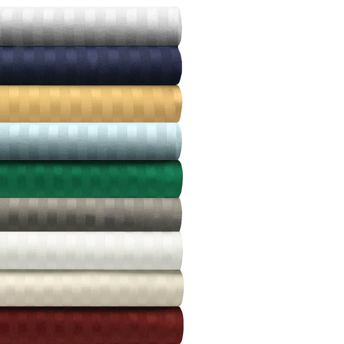 Superior 300 Thread Count Premium Egyptian Cotton Stripe Sheet Set - Silver