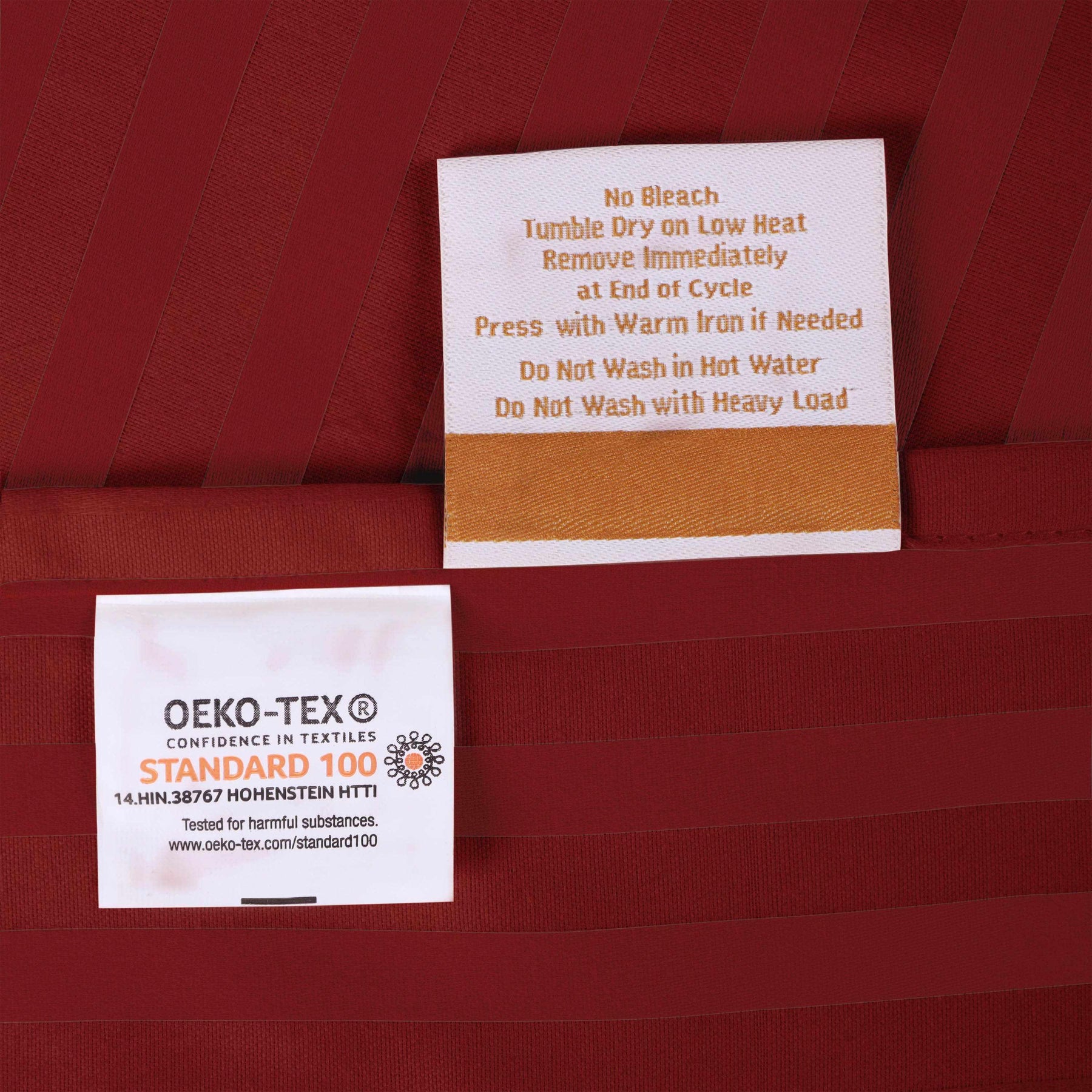 Superior 300 Thread-Count Premium Egyptian Cotton Stripe Sheet Set - Burgundy