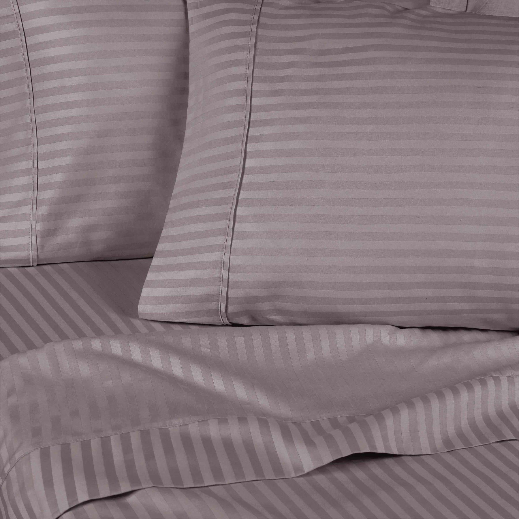 Superior 400 Thread Count Egyptian Cotton Stripe Sheet Set - Grey