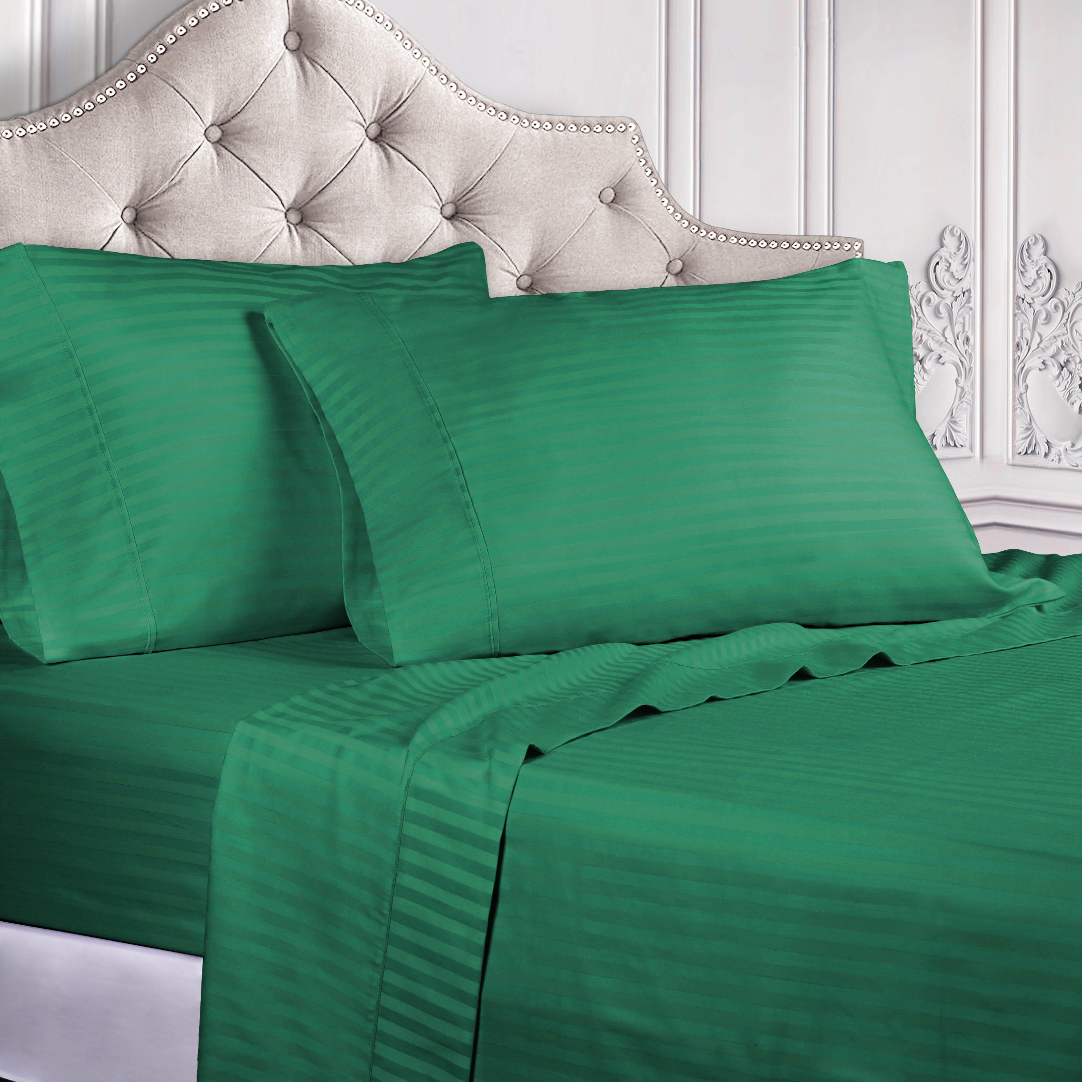 300 Thread Count Egyptian Cotton Sateen Stripe Bed Sheet Set - Egyptian Cotton Sheet Set by Superior Brand