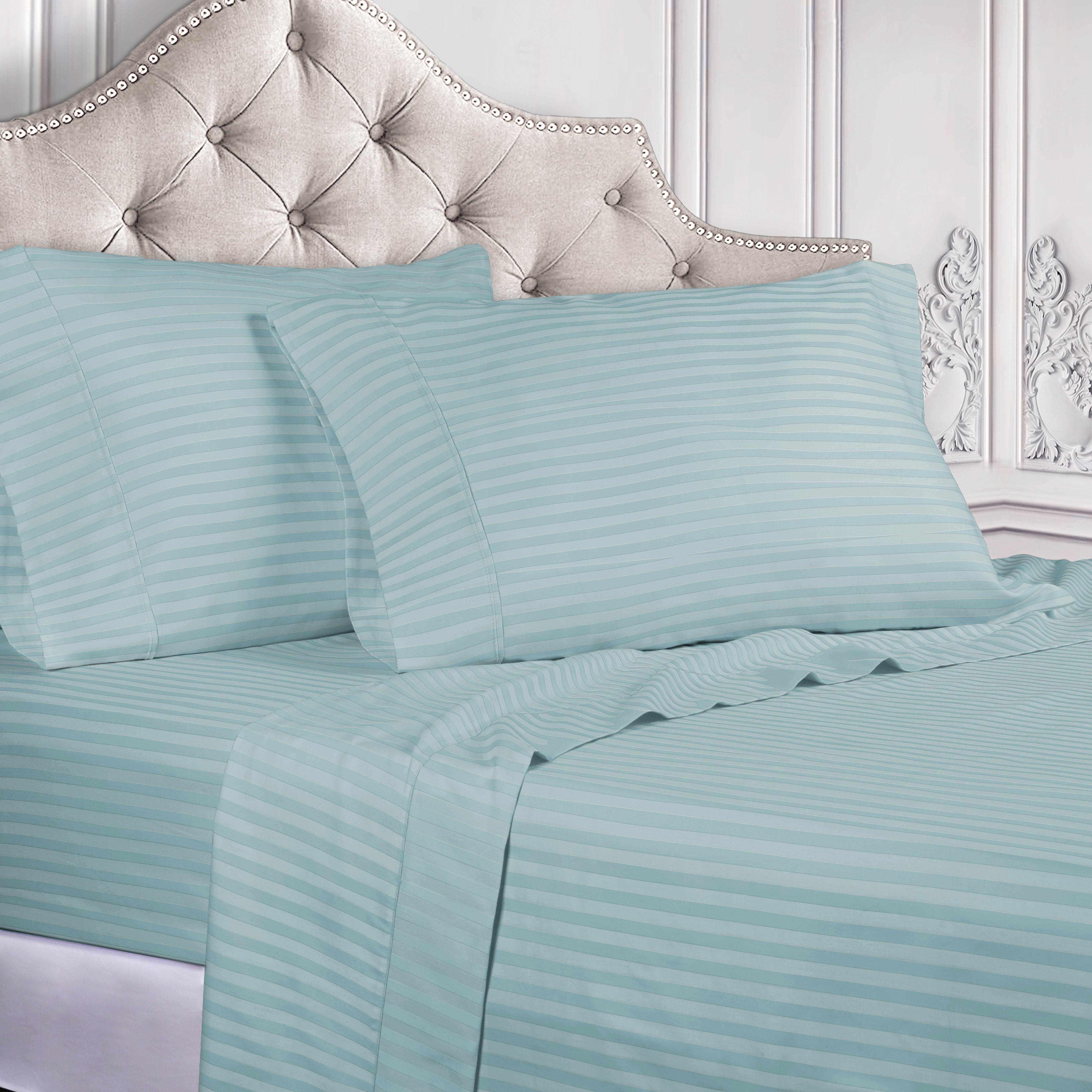 400 Thread Count Egyptian Cotton Striped Deep Pocket Sheet Set - Egyptian Cotton Sheet Set by Superior