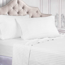 400 Thread Count Egyptian Cotton Sateen Stripe Bed Sheet Set - Egyptian Cotton Sheet Set by Superior Brand