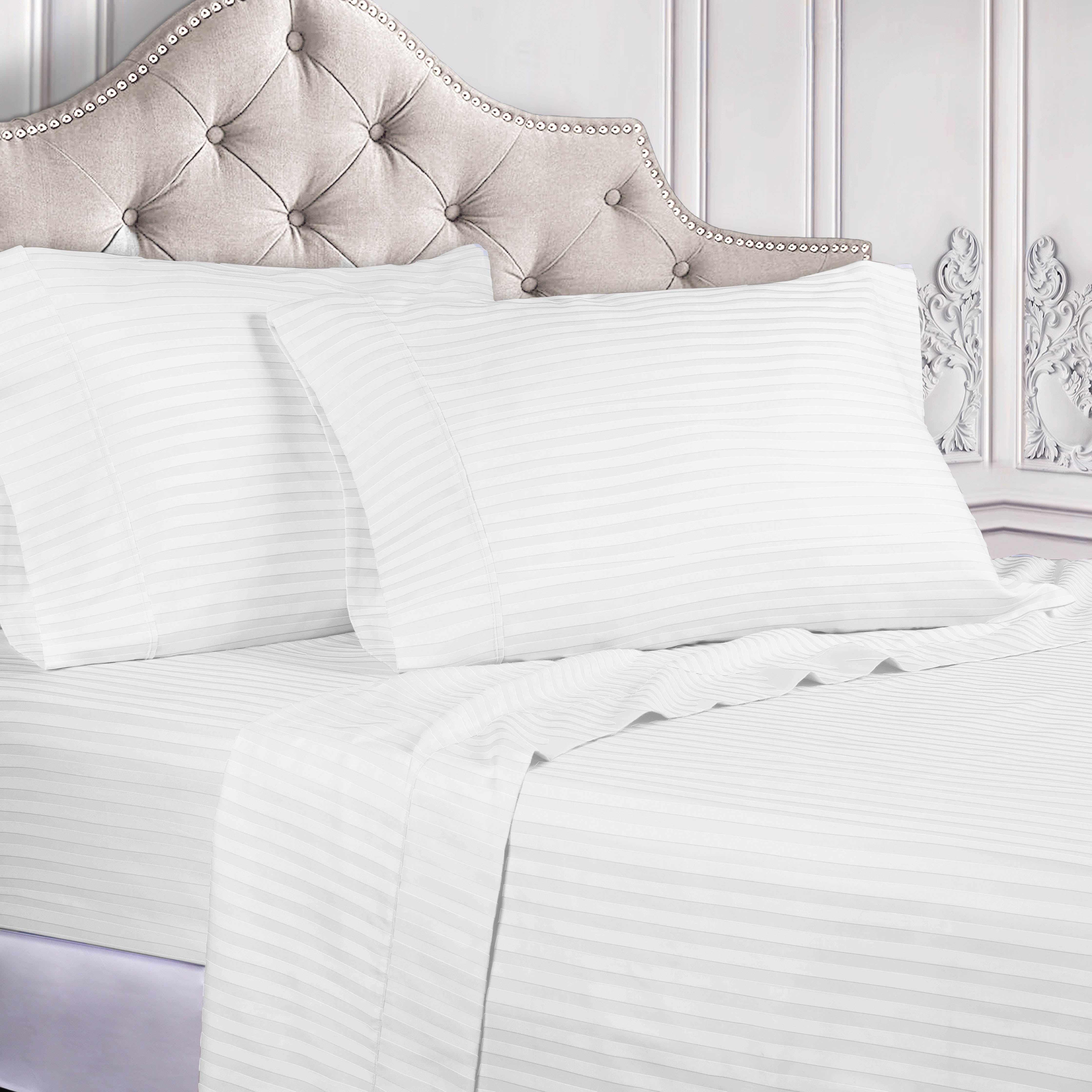 400 Thread Count Egyptian Cotton Striped Deep Pocket Sheet Set - Egyptian Cotton Sheet Set by Superior