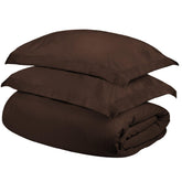  Superior Egyptian Cotton 400 Thread Count Solid Duvet Cover Set - Mocha