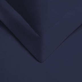  Superior Egyptian Cotton 400 Thread Count Solid Duvet Cover Set - Navy Blue