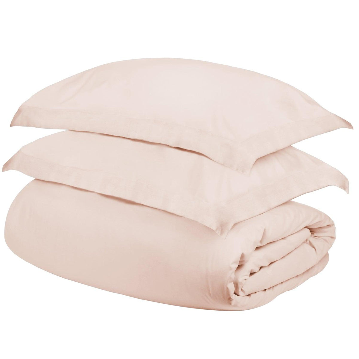  Superior Egyptian Cotton 400 Thread Count Solid Duvet Cover Set - Pink