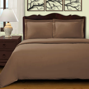  Superior Egyptian Cotton 400 Thread Count Solid Duvet Cover Set - Taupe