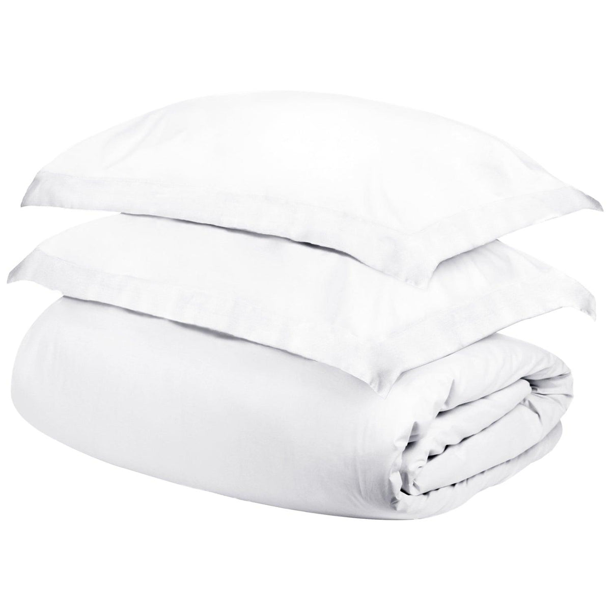  Superior Egyptian Cotton 400 Thread Count Solid Duvet Cover Set - White