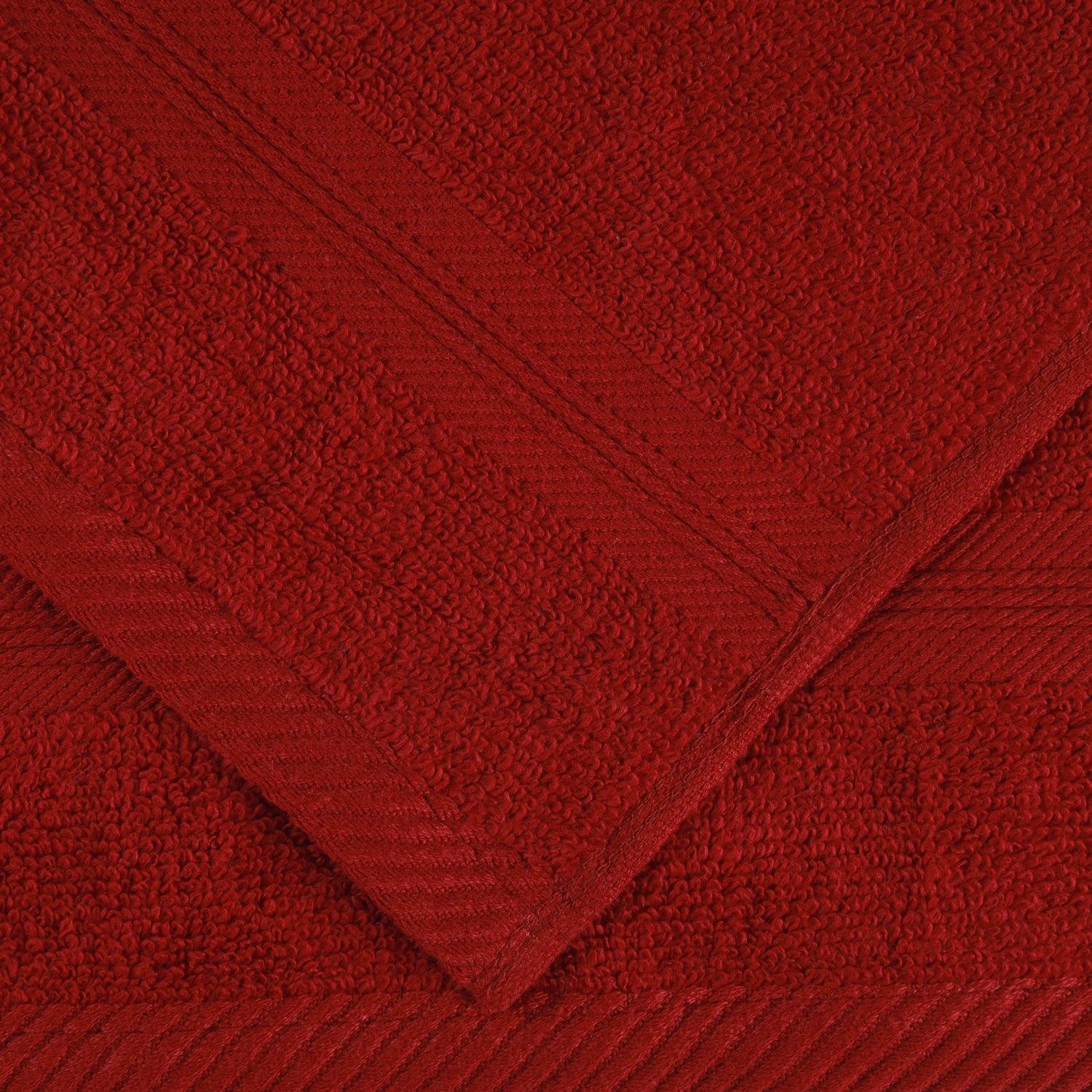  Superior Smart Dry Zero Twist Cotton 8-Piece Assorted Towel Set - Crimson