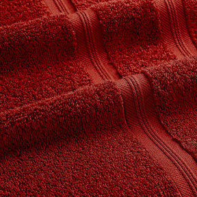  Superior Smart Dry Zero Twist Cotton 8-Piece Assorted Towel Set - Crimson