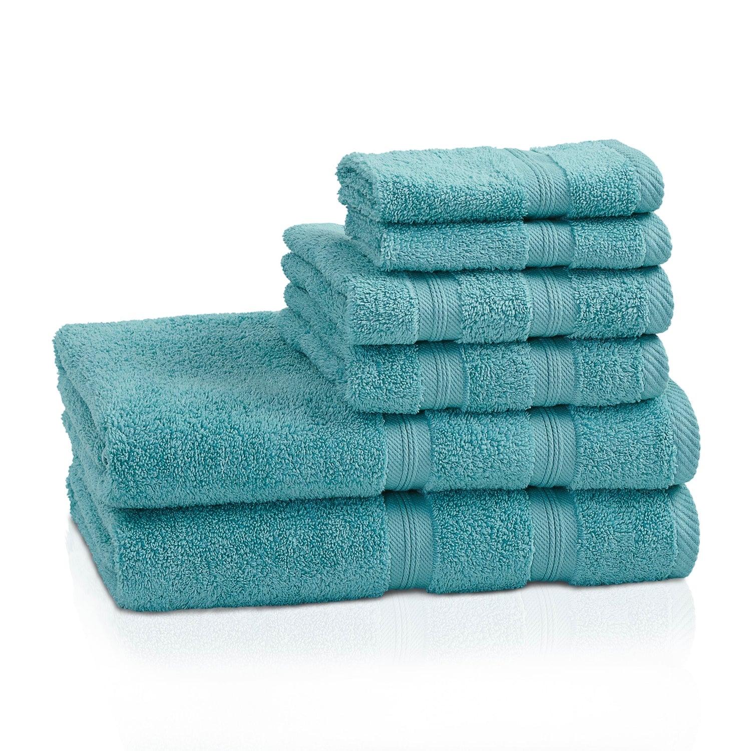 Superior Smart Dry Zero Twist Cotton 6 Piece Assorted Towel Set