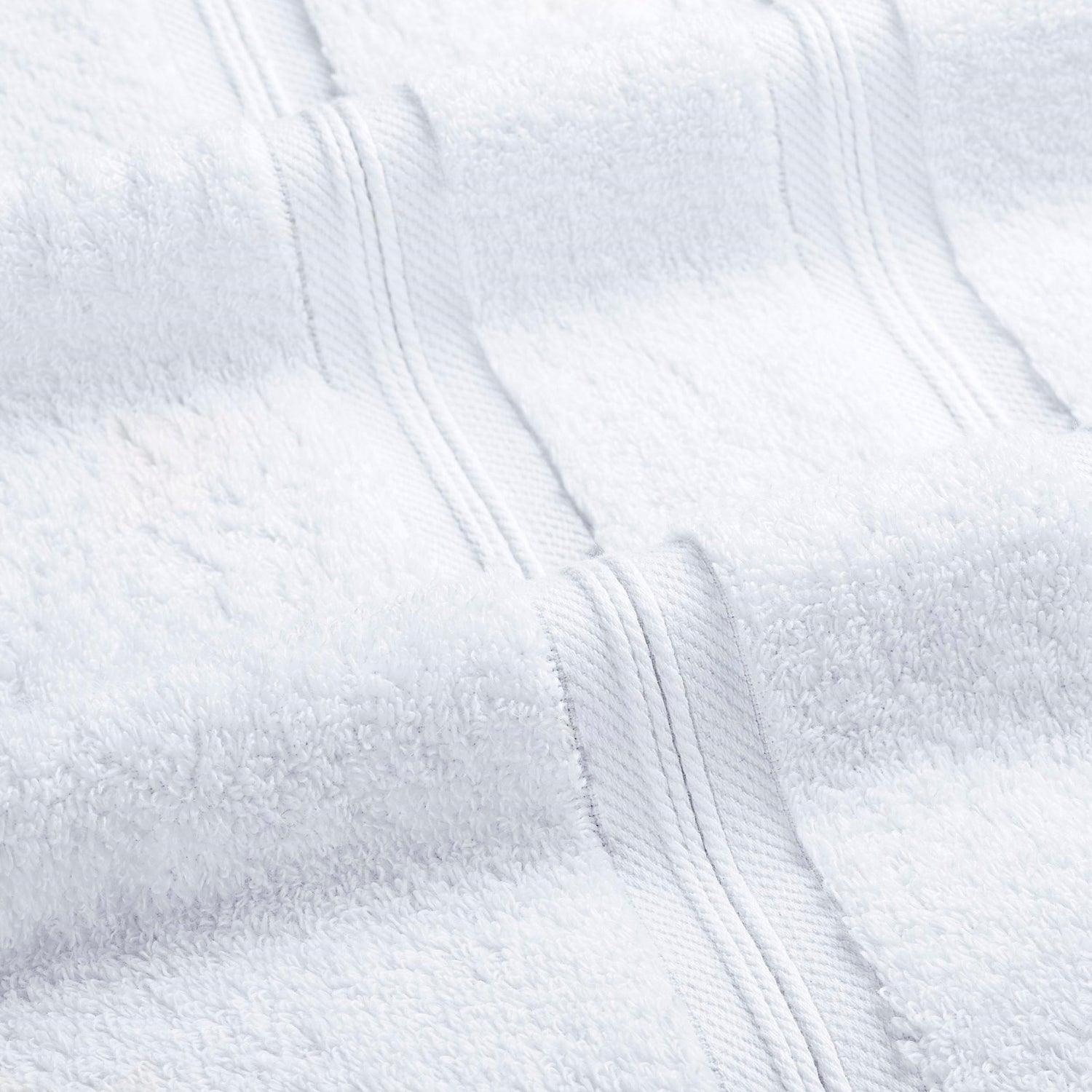  Superior Smart Dry Zero Twist Cotton 8-Piece Assorted Towel Set - White