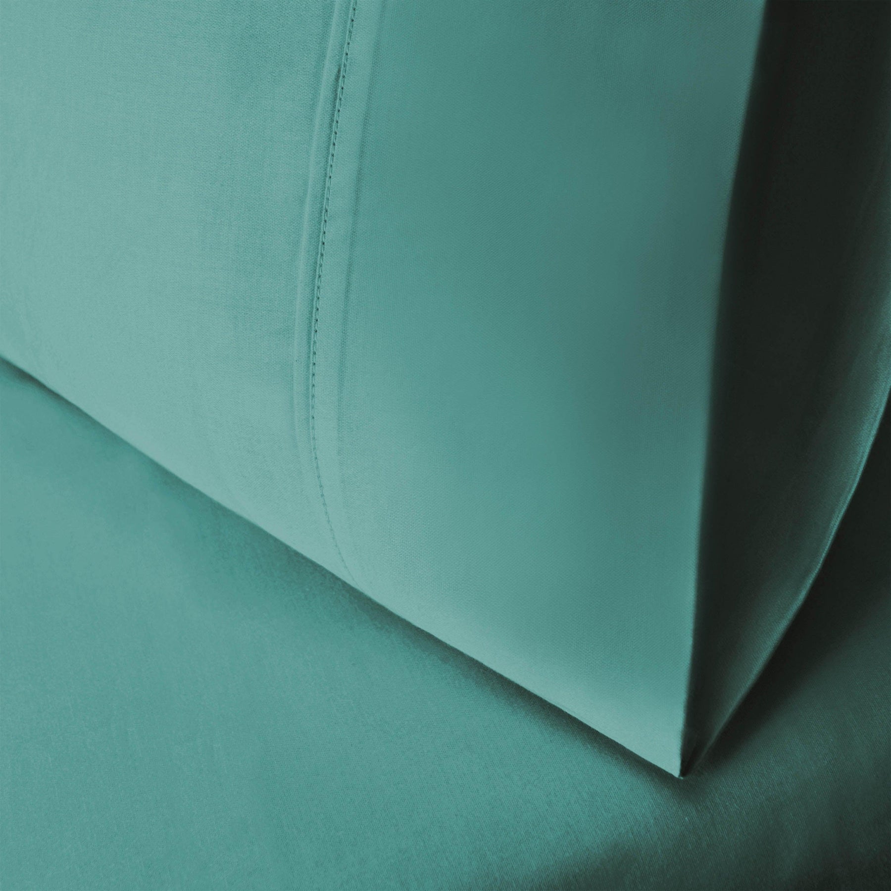  Wrinkle Resistant Egyptian Cotton 2-Piece Pillowcase Set -  Teal