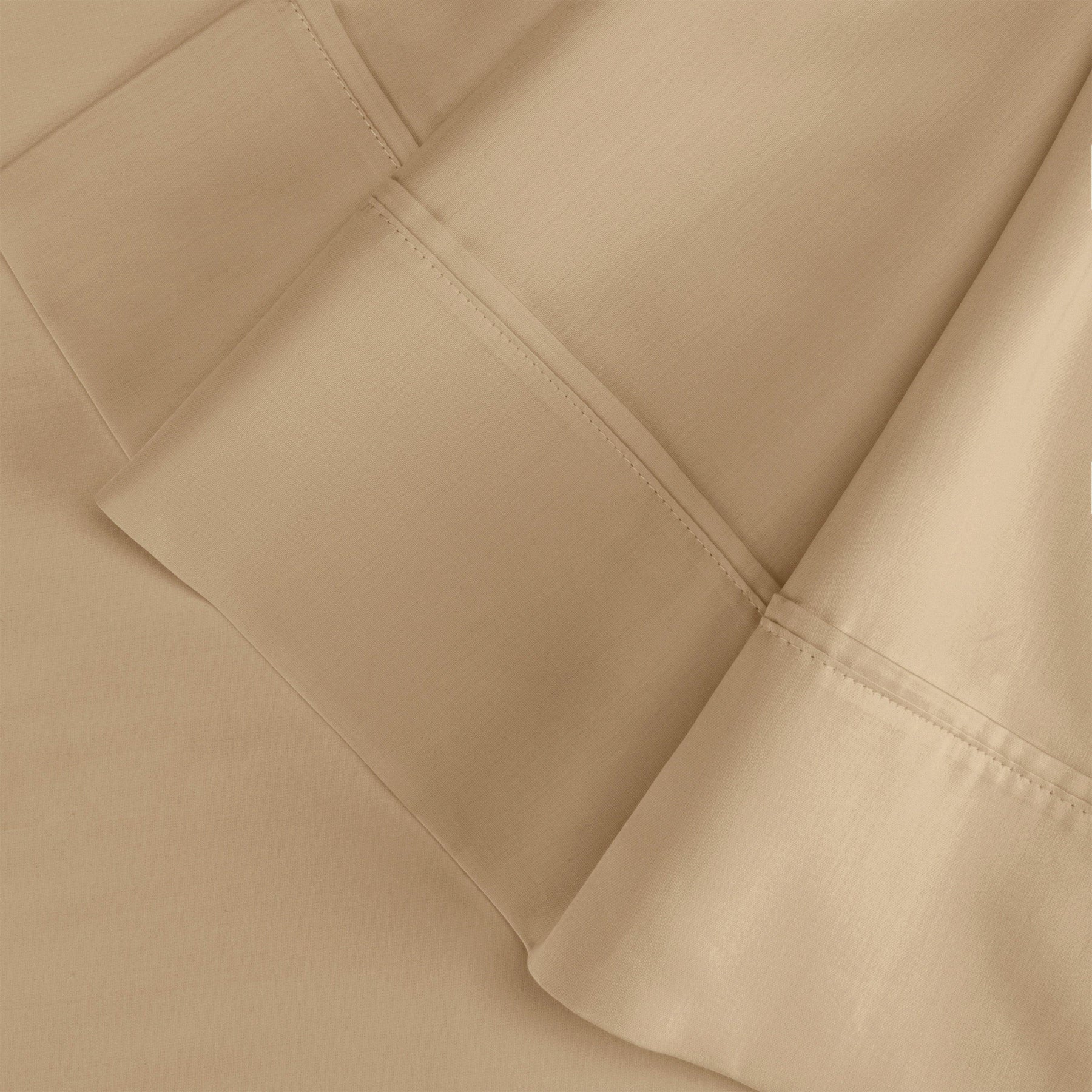  Wrinkle Resistant Egyptian Cotton 2-Piece Pillowcase Set -  Tan