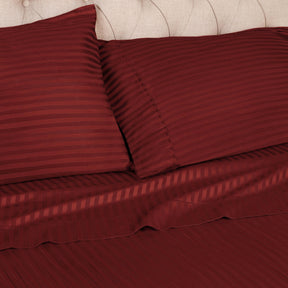 300 Thread Count Soft Egyptian Cotton Pillowcase Set - Burgundy