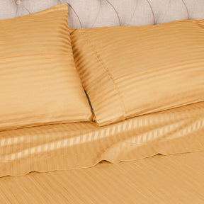 300 Thread Count Soft Egyptian Cotton Pillowcase Set - Gold