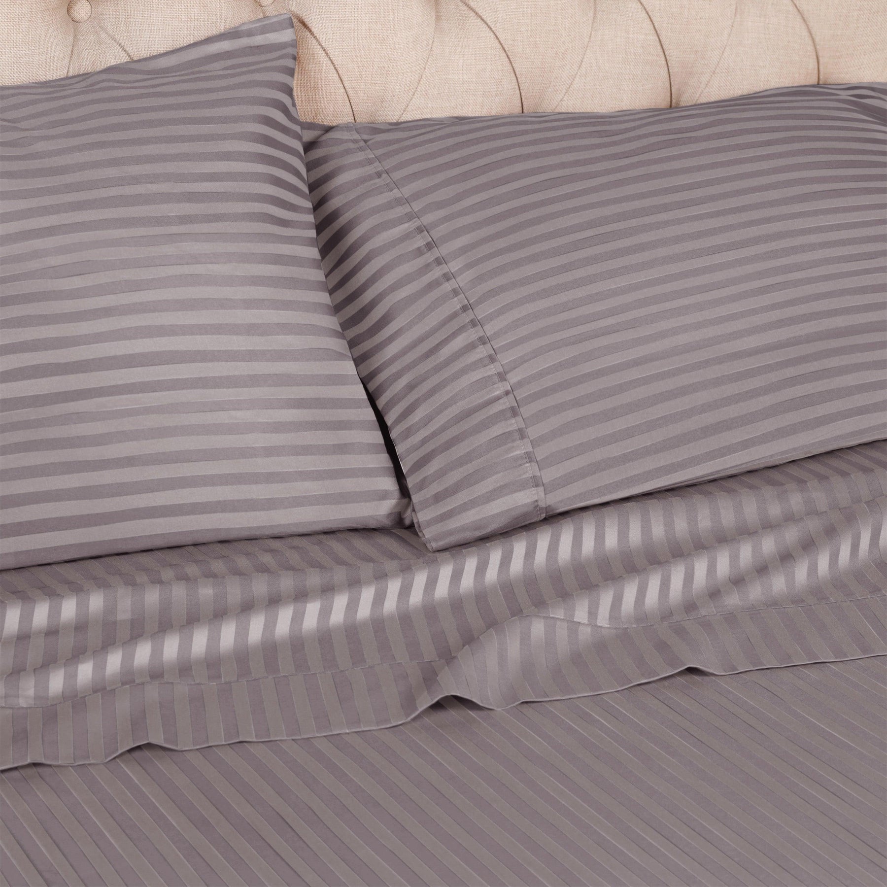 300 Thread Count Soft Egyptian Cotton Pillowcase Set - Grey