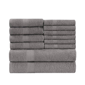 Premium Cotton Assorted Eco-Friendly Towel Set -  Charcoal