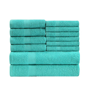 Premium Cotton Assorted Eco-Friendly Towel Set - Turquoise