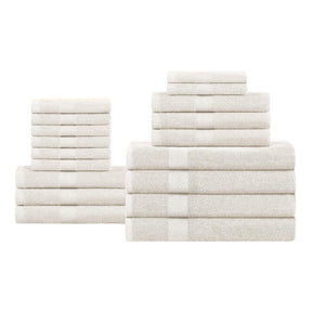 Superior Bath Towels Highly Absorbent Eco-Friendly Soft Cotton 18 Piece Towel Se -  Ivory