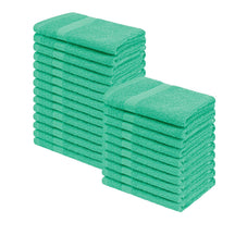Eco-Friendly Cotton Highly Absorbent 24-Piece Washcloth Set - Turquoise